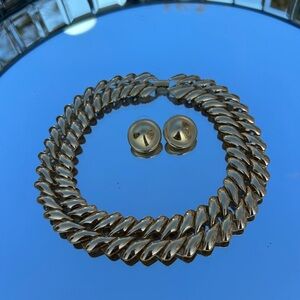 Monet choker necklace and earrings